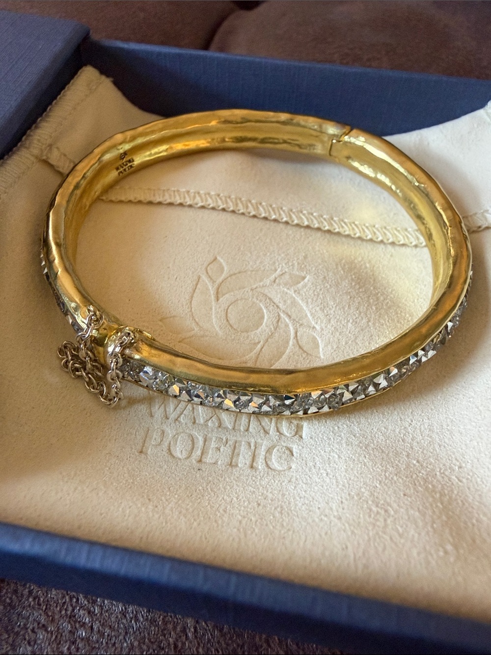 Waxing Poetic Krystal Collection Warm Brass Hinge Bracelet (NEW)